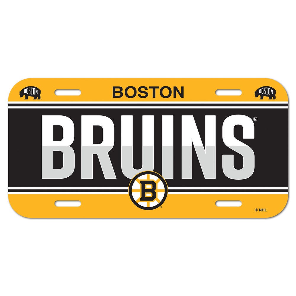 Boston Bruins License Plate Plastic