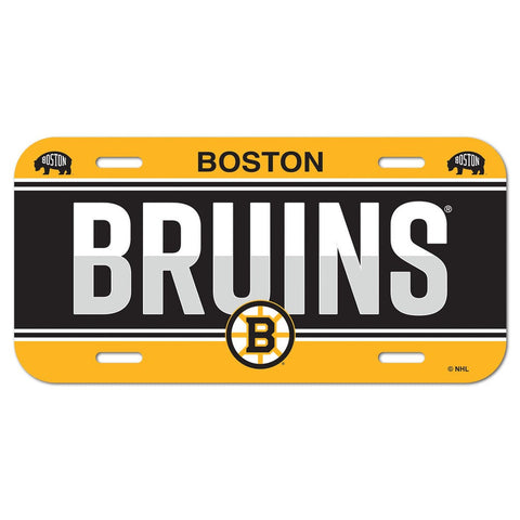 Boston Bruins License Plate Plastic