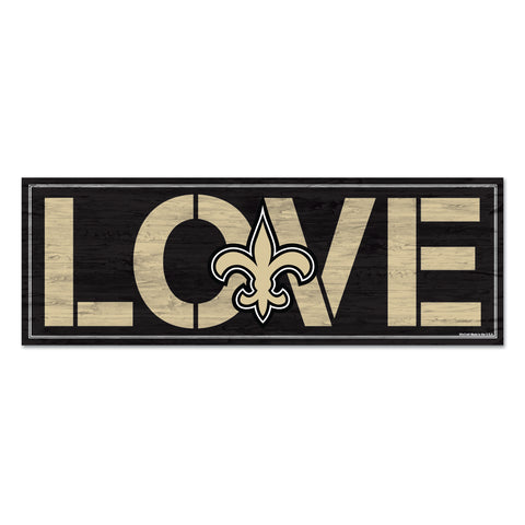 New Orleans Saints Sign 8x23 Wood Love