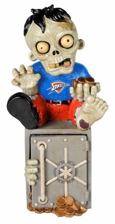 Oklahoma City Thunder Zombie Figurine On Logo CO