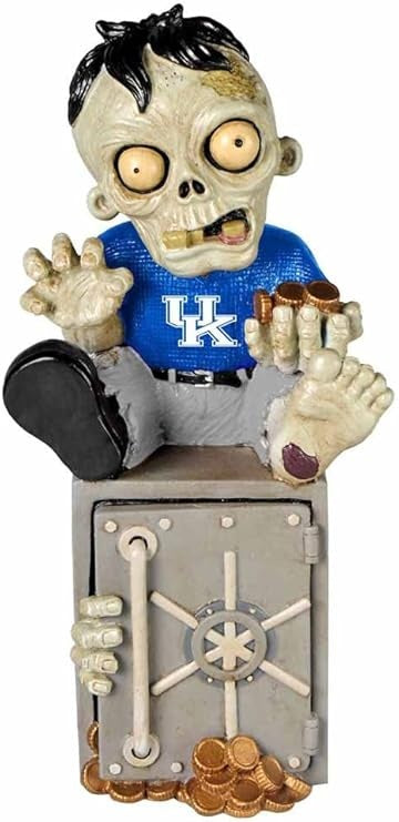 Kentucky Wildcats Zombie Figurine Bank