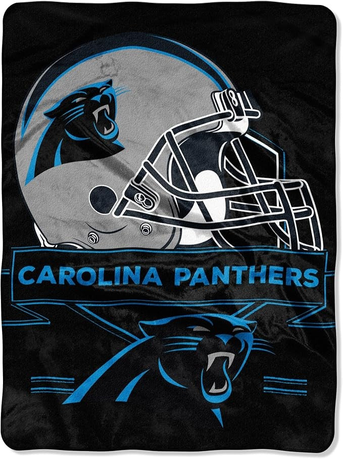 Carolina Panthers Blanket 60x80 Raschel Prestige Design