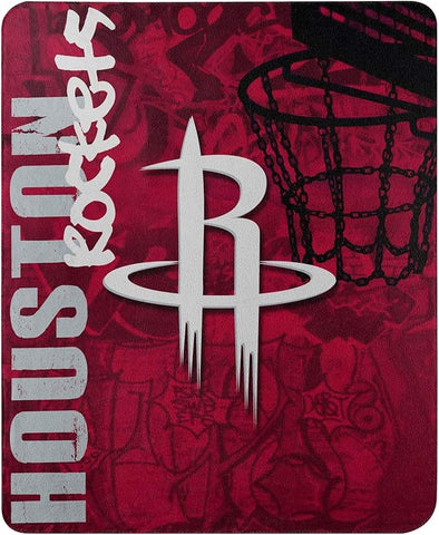 Houston Rockets Blanket 50x60 Fleece Hard Knocks Design