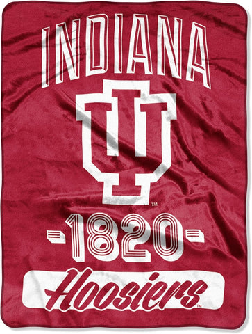 Indiana Hoosiers Blanket 46x60 Micro Raschel Varsity Design Rolled