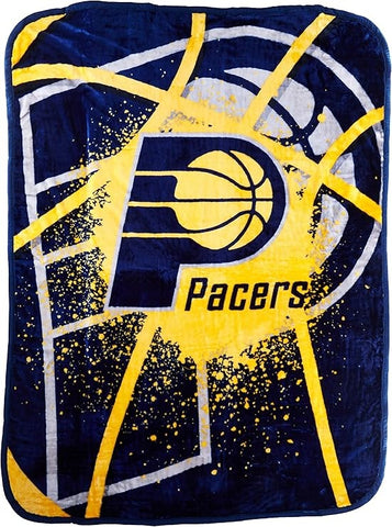 Indiana Pacers Blanket 60x80 Raschel Shadow Play Design