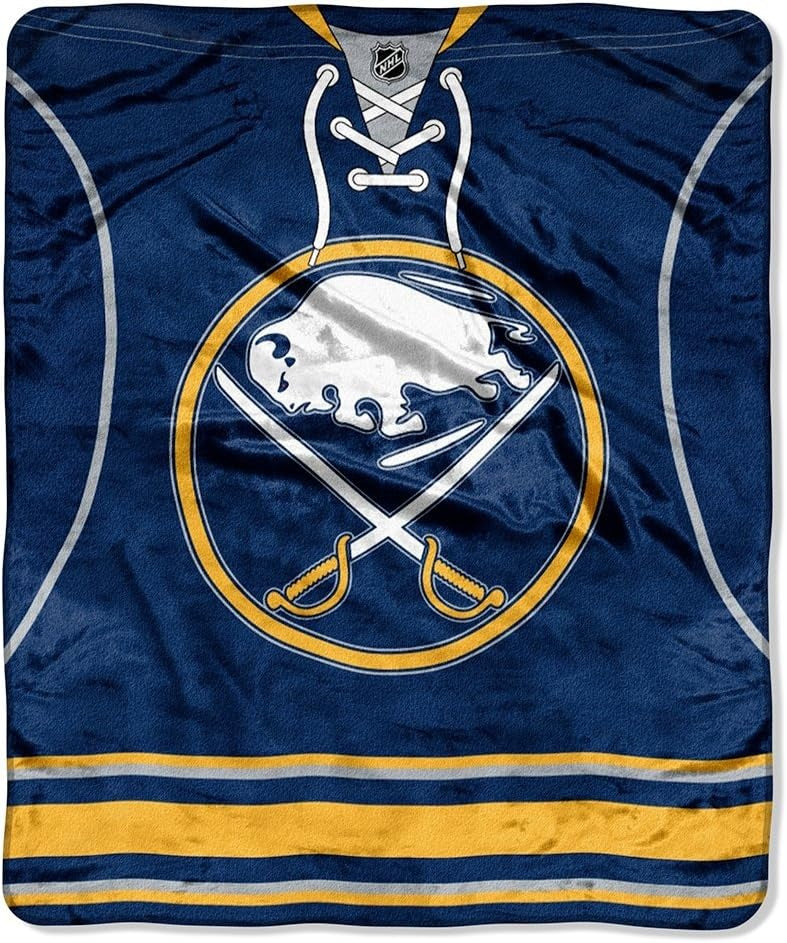 Buffalo Sabres Blanket 50x60 Raschel Jersey Design