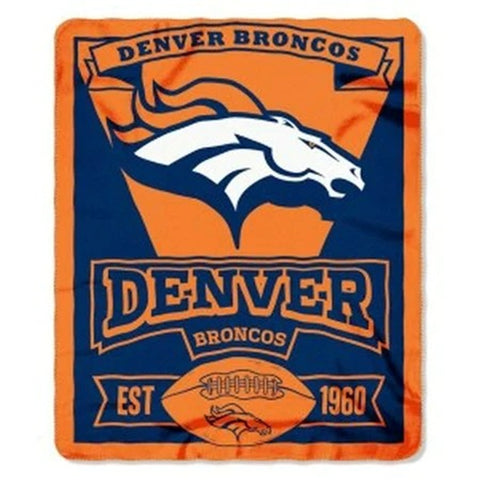 Denver Broncos Blanket 50x60 Fleece Marque Design