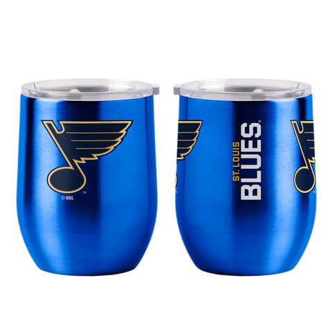 St. Louis Blues Travel Tumbler 16oz Stainless Steel Curved Special Order