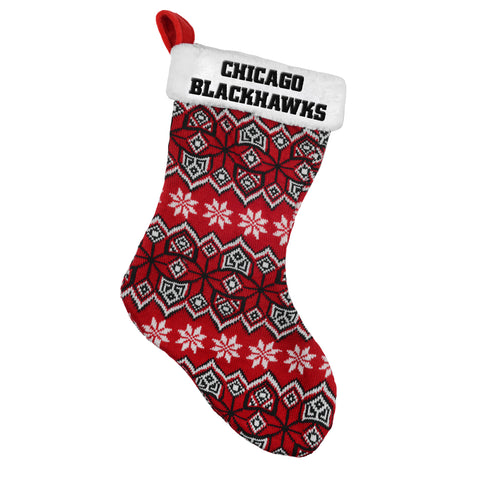 Chicago Blackhawks Knit Holiday Stocking 2015