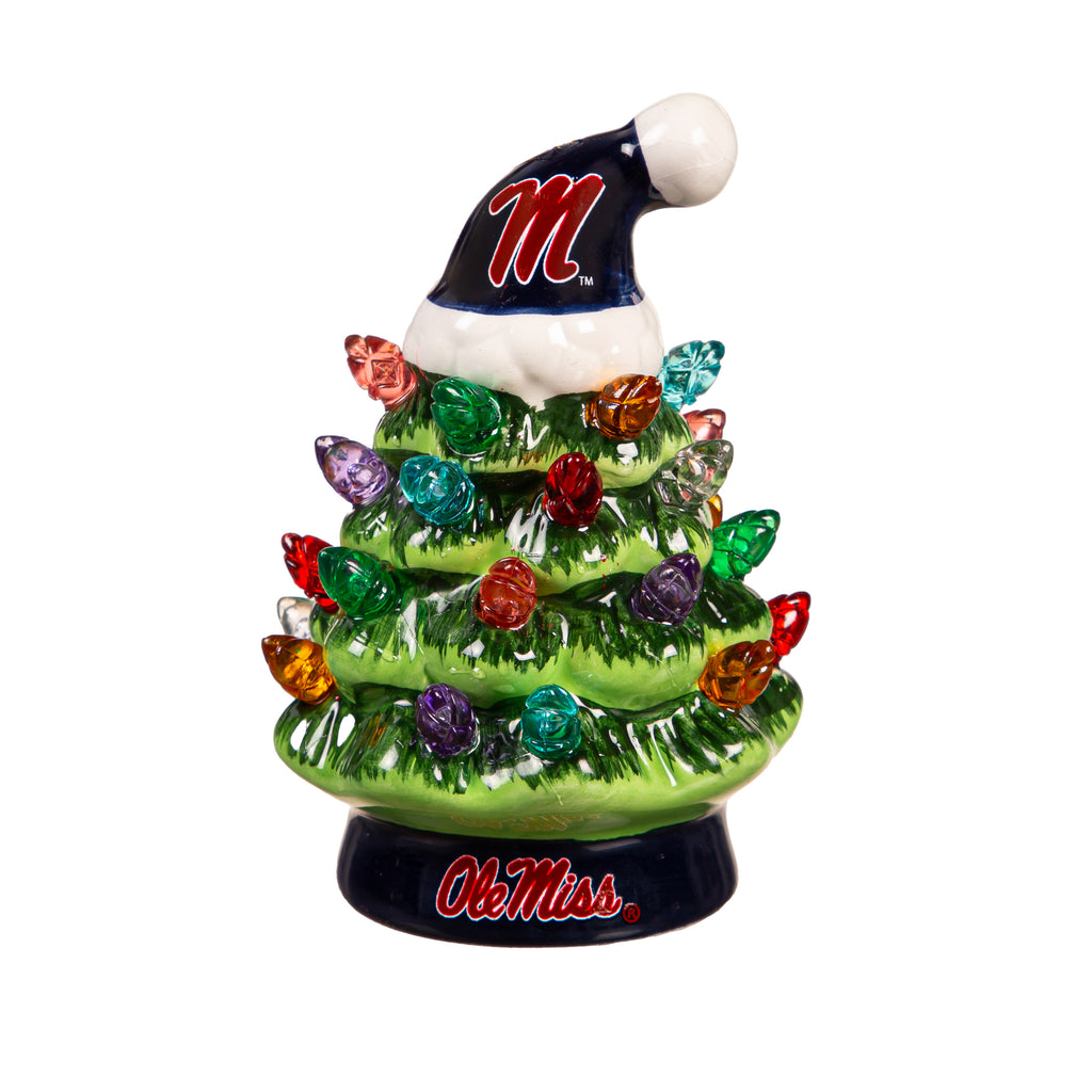 Ole Miss Rebels Christmas Tree 4 Inch LED Tabletop
