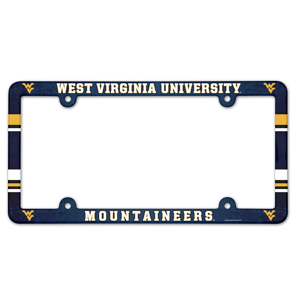 West Virginia Mountaineers License Plate Frame Full Color