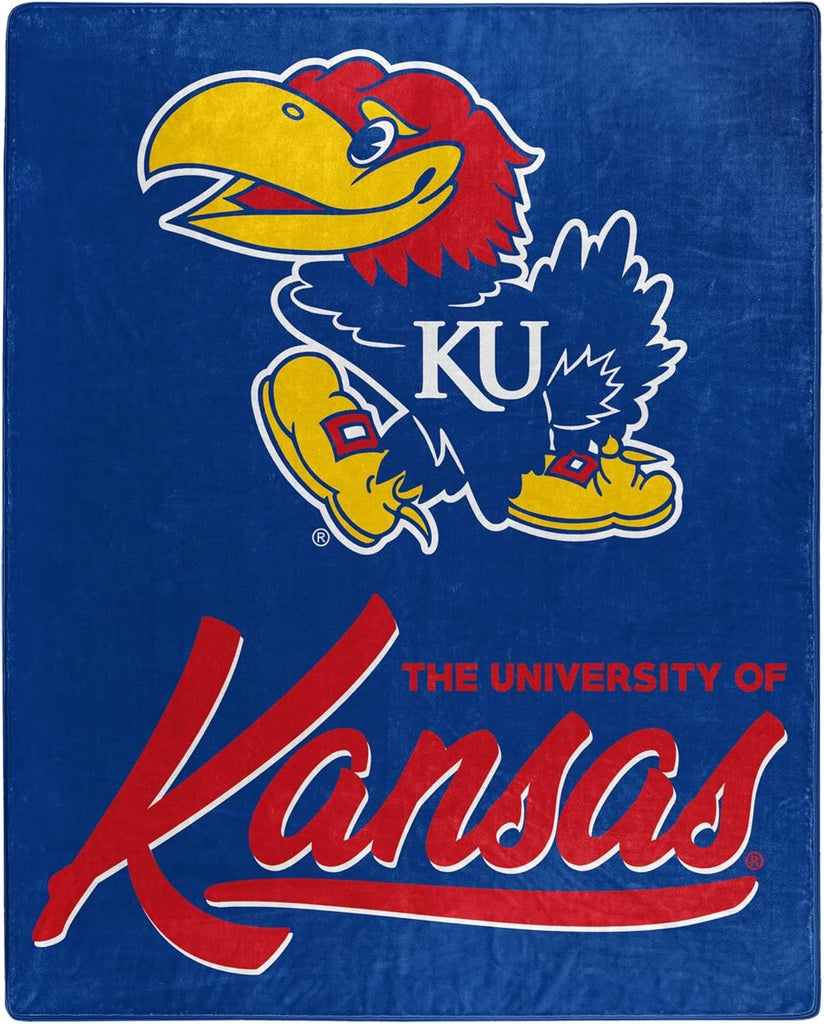 Kansas Jayhawks Blanket 50x60 Raschel Signature Design