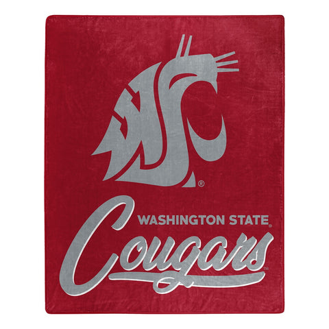 Washington State Cougars Blanket 50x60 Raschel Signature Design