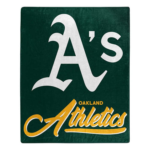Oakland Athletics Blanket 50x60 Raschel Signature Design