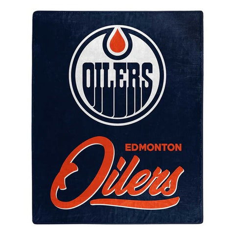 Edmonton Oilers Blanket 50x60 Raschel Signature Design