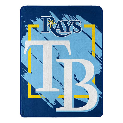 Tampa Bay Rays Blanket 46x60 Micro Raschel Dimensional Design Rolled
