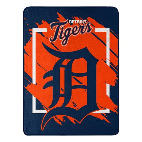 Detroit Tigers Blanket 46x60 Micro Raschel Dimensional Design Rolled