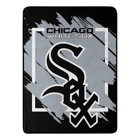 Chicago White Sox Blanket 46x60 Micro Raschel Dimensional Design Rolled