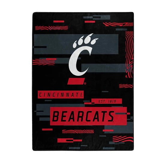 Cincinnati Bearcats Blanket 60x80 Raschel Digitize Design