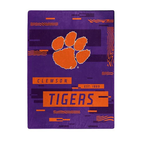 Clemson Tigers Blanket 60x80 Raschel Digitize Design