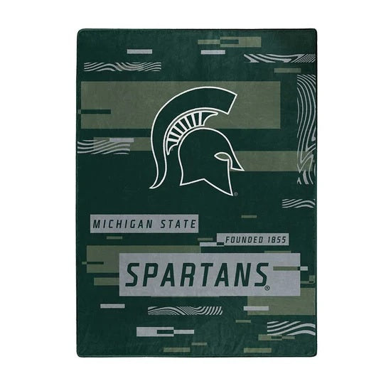 Michigan State Spartans Blanket 60x80 Raschel Digitize Design