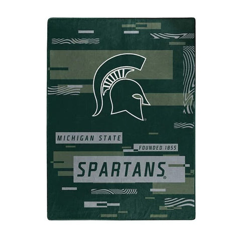 Michigan State Spartans Blanket 60x80 Raschel Digitize Design