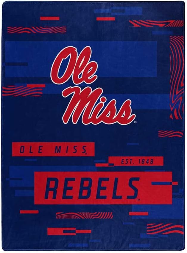 Ole Miss Rebels Blanket 60x80 Raschel Digitize Design
