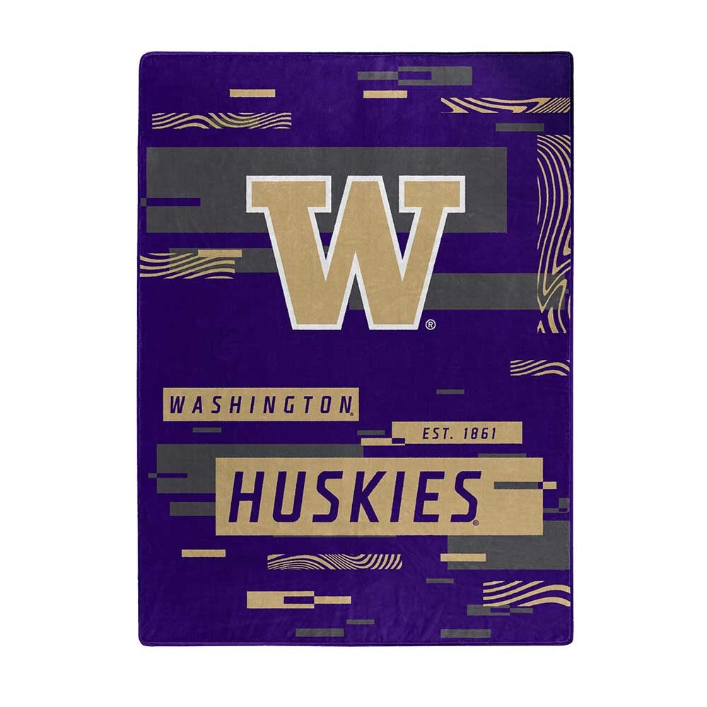 Washington Huskies Blanket 60x80 Raschel Digitize Design