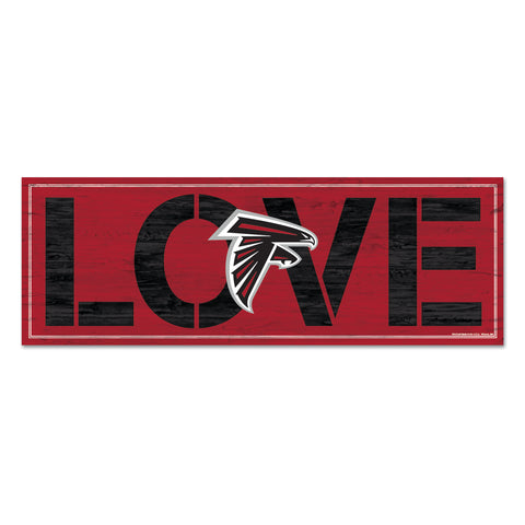 Atlanta Falcons Sign 8x23 Wood Love