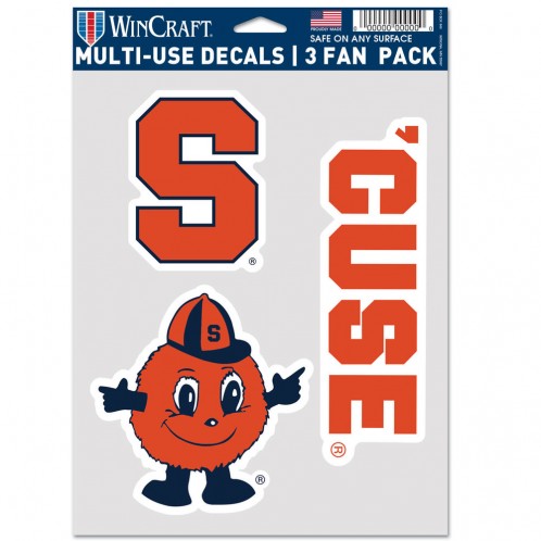 Syracuse Orangemen Decal Multi Use Fan 3 Pack Special Order