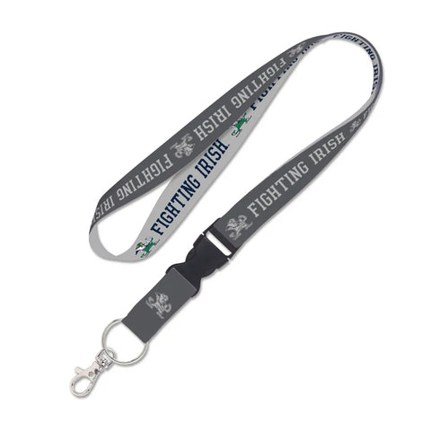 Notre Dame Fighting Irish Lanyard with Detachable Buckle Charcoal Special Order