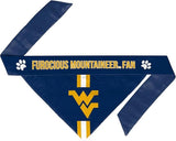 West Virginia Mountaineers Pet Bandanna Size