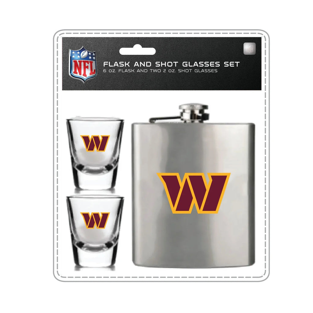Washington Huskies Commanders Flask and Shot Glass Set