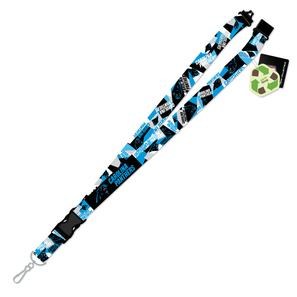 Carolina Panthers Lanyard Shattered Design