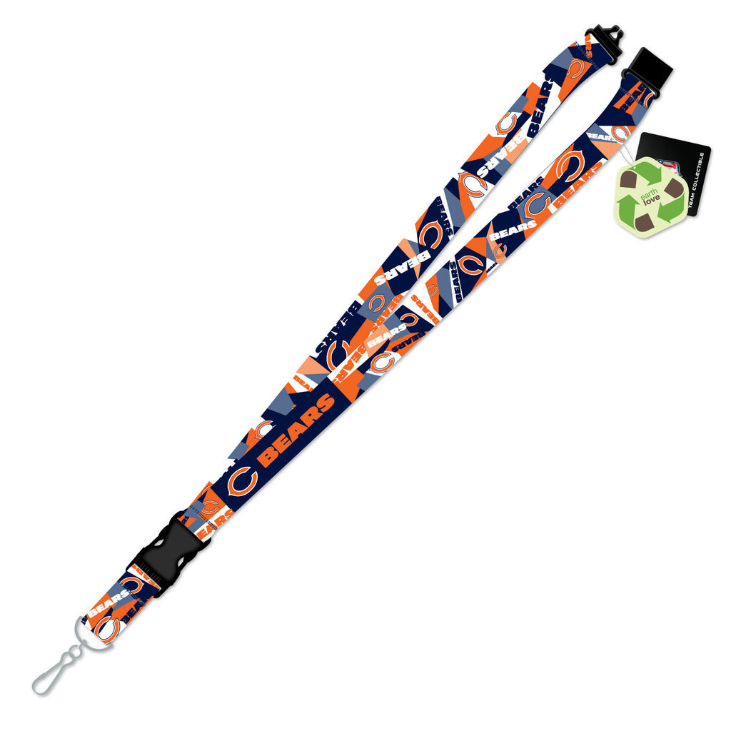 Chicago Bears Lanyard Shattered Design