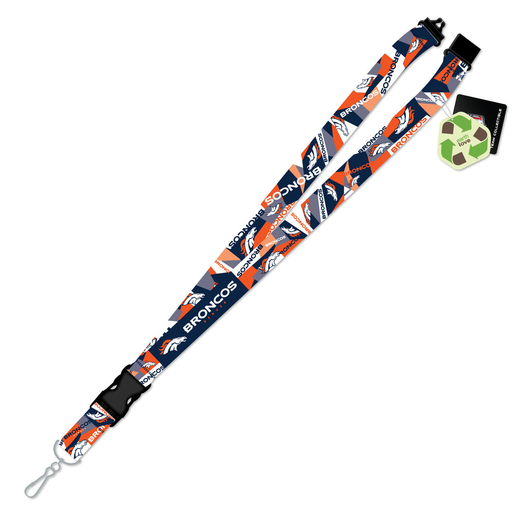 Denver Broncos Lanyard Shattered Design
