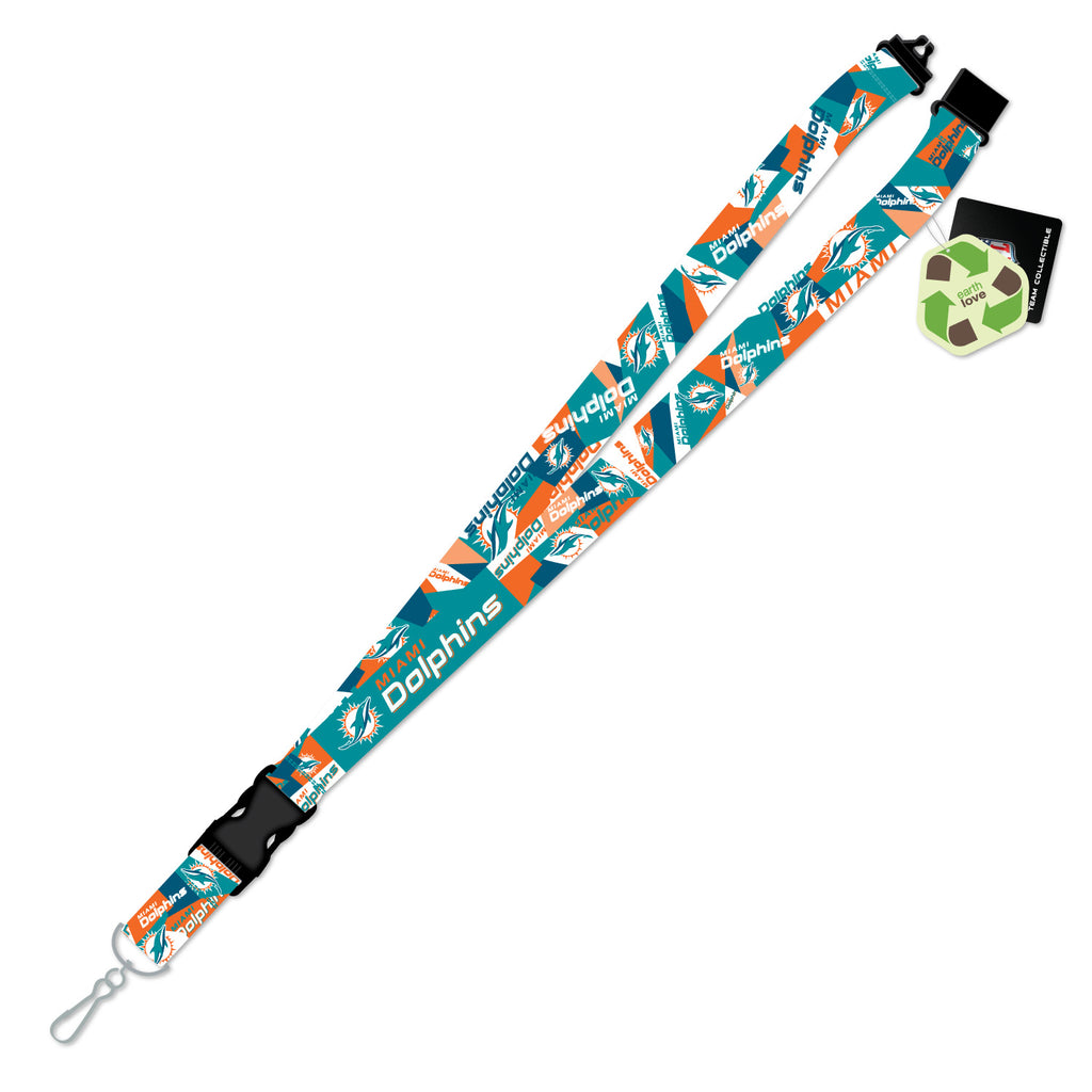 Miami Dolphins Lanyard Shattered Design