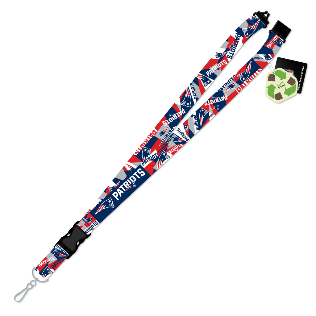 New England Patriots Lanyard Shattered Design
