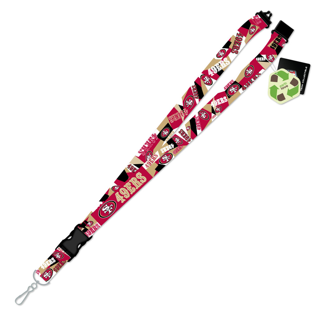 San Francisco 49ers Lanyard Shattered Design