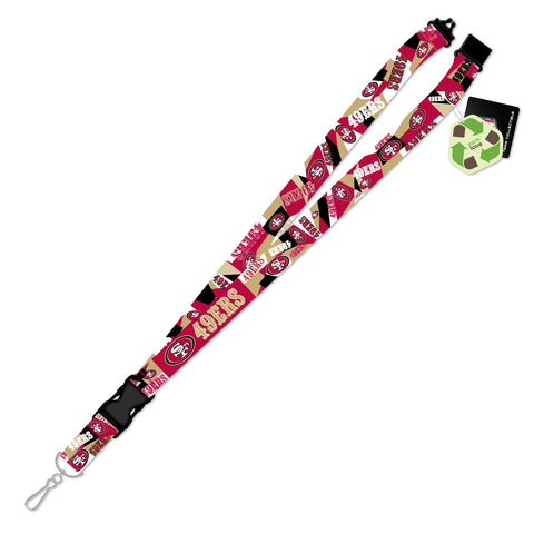 San Francisco 49ers Lanyard Shattered Design