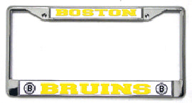 Boston Bruins License Plate Frame Chrome