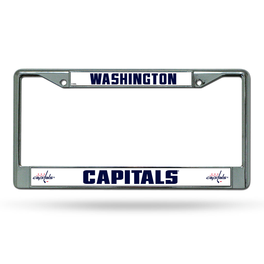 Washington Capitals License Plate Frame Chrome Printed Insert Special Order
