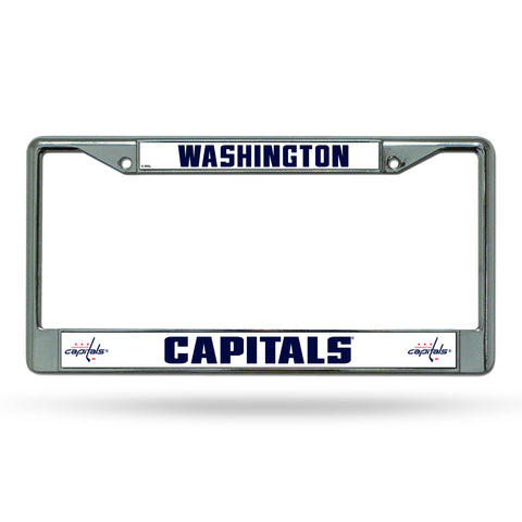 Washington Capitals License Plate Frame Chrome Printed Insert Special Order