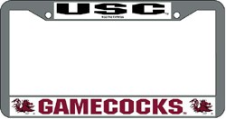 South Carolina Gamecocks License Plate Frame Chrome