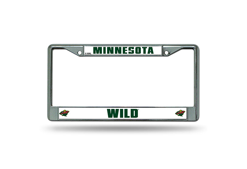 Minnesota Wild License Plate Frame Chrome