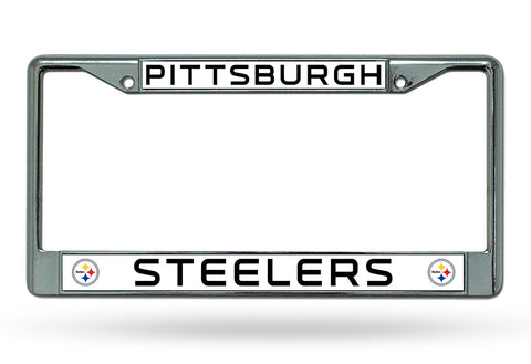Pittsburgh Steelers License Plate Frame Chrome