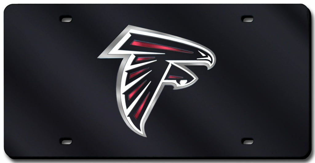 Atlanta Falcons License Plate Laser Cut Black Special Order