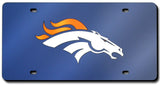 Denver Broncos License Plate Laser Cut