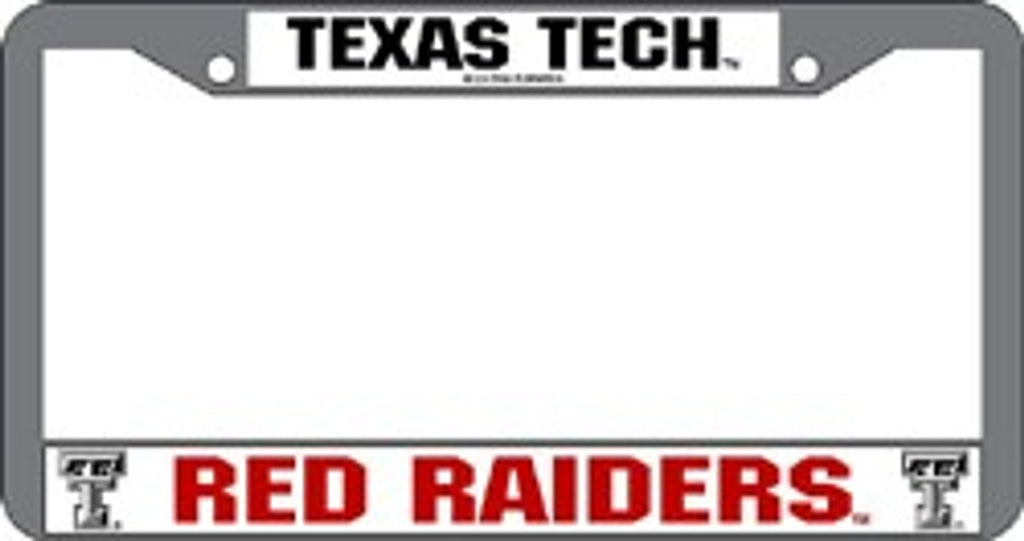 Texas Tech Red Raiders License Plate Frame Chrome Special Order