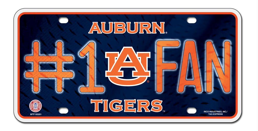 Auburn Tigers License Plate #1 Fan Special Order